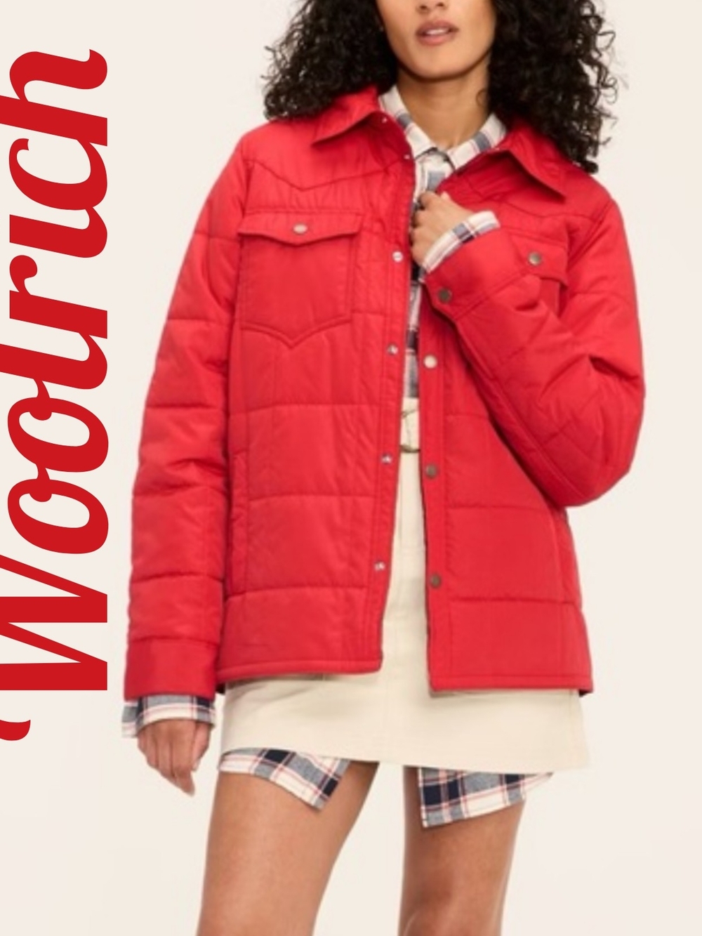 🆕⭐ Woolrich Red Quilted Jacket